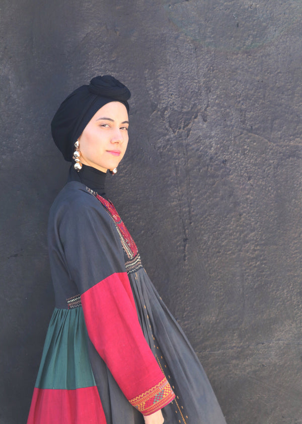 10-in-1 Wool Turban- Black