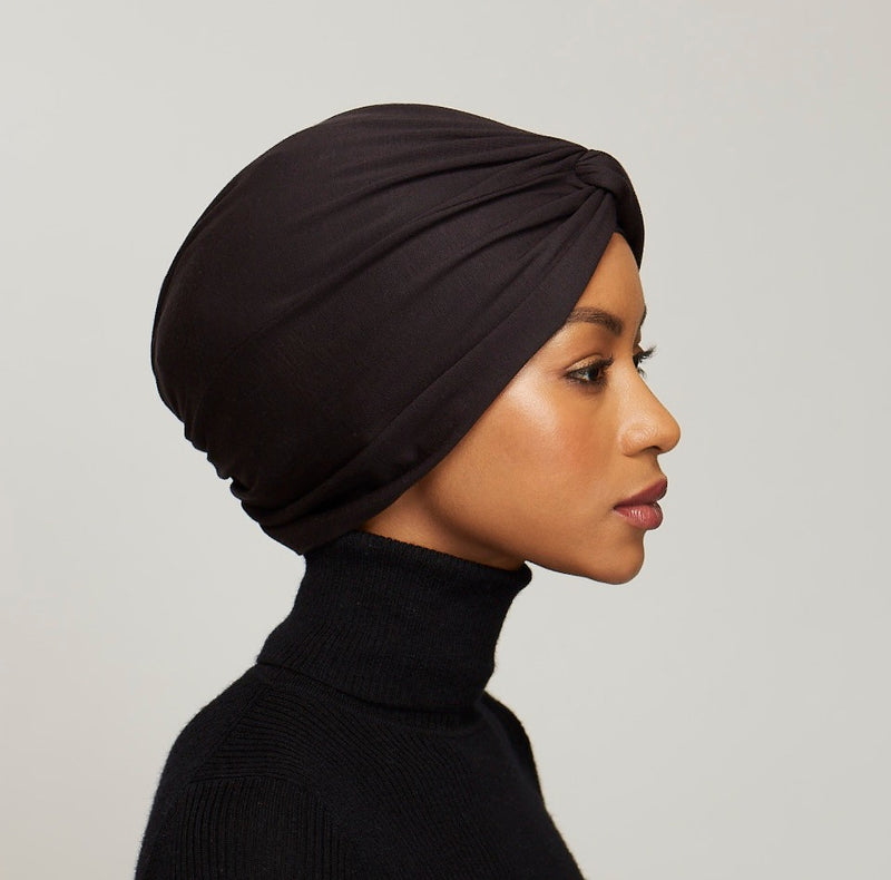 Micromodal Twist Turban- black