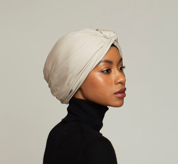 Micromodal Twist Turban- light beige