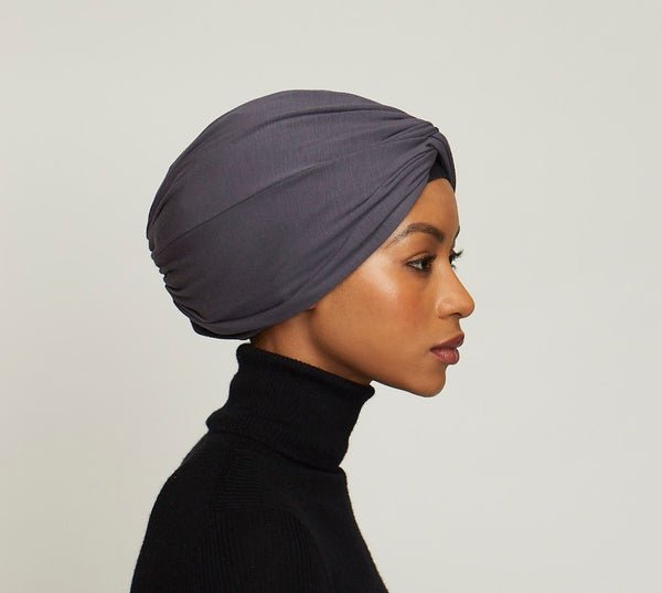 Micromodal Twist Turban- mineral grey